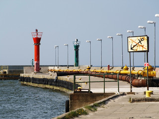 Entrance to the harbor. 