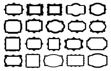 Obraz premium Set of different labels isolated on white