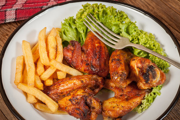 Roasted chicken.