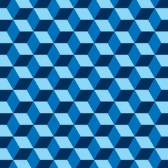 Fototapeta premium Blue cubes abstract pattern minimalistic
