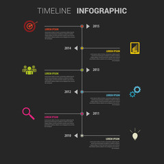 Colorful infographic template. Timeline. Vector