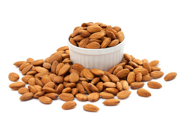 Almonds in white cup