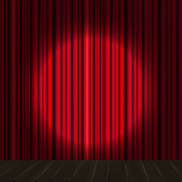 Background with red curtain and light. Eps 10