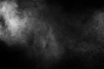 Zelfklevend Fotobehang abstracte witte poederexplosie © sergio34
