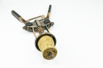 Screwing the cork