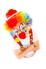 traurig schauender clown