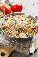 Buckwheat porridge with meat