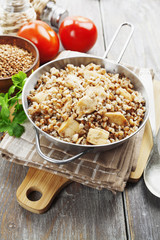 Buckwheat porridge with meat