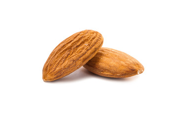 almonds isolated on white background