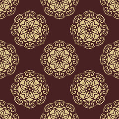 Floral Seamless Vector Pattern. Orient Abstract Background