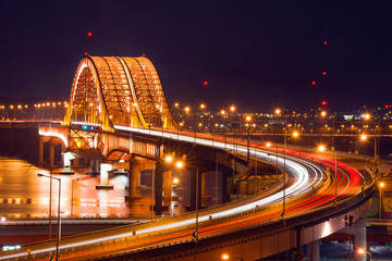Banghwa bridge at night,Korea