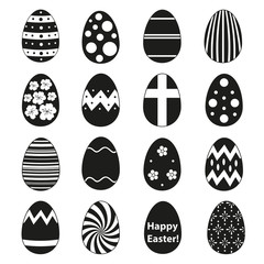 various black Easter eggs design collection eps10 - 75589362