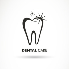 Vector Illustration of a Dental Care Label