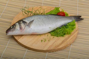 Raw seabass