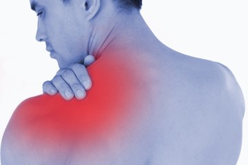 Young male with neck pain