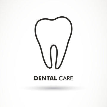 Vector Illustration of a Dental Care Label