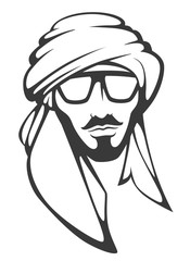 handsome arabian man in sunglasses