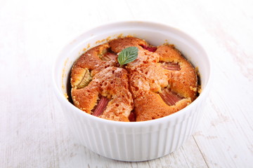  cake with rhubarb