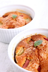  cake with rhubarb