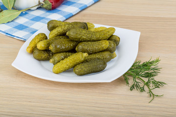 Marinated small cucumber
