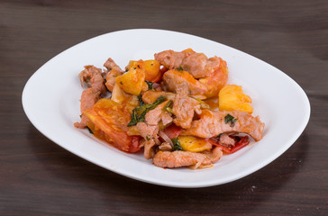 Pork and pineapple salad