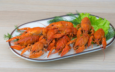 Boiled crayfish