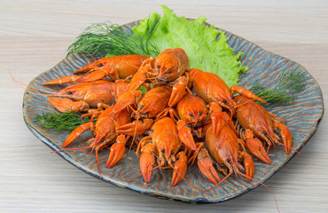 Boiled crayfish