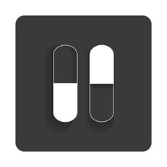 Vector glossy medical web icon design element.
