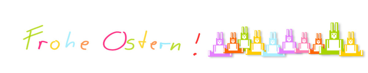 Osterhasen Banner Bunt
