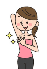 ワキ　女性