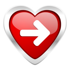 right arrow valentine icon arrow sign