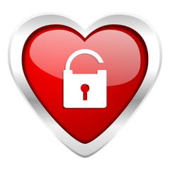 padlock valentine icon secure sign
