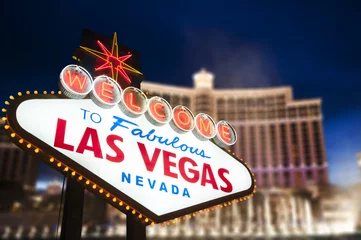 Wandcirkels plexiglas Welcome to Las Vegas Sign © somchaij