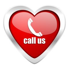 call us valentine icon phone sign