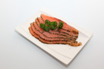 Saumon carpaccio