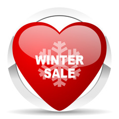 winter sale valentine icon
