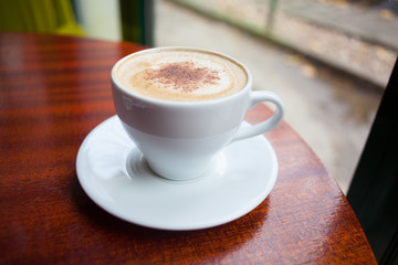 cappuccino on table