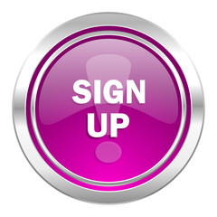sign up violet icon