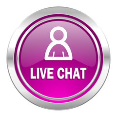 live chat violet icon