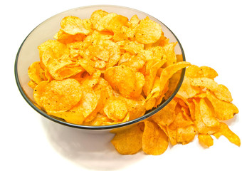 potato chips closeup