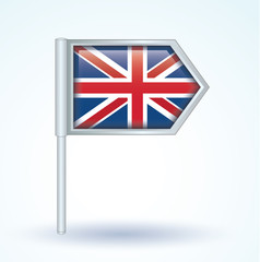 Flag set of england, vector illustration