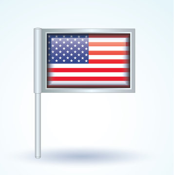 Flag of United states of america, vector illustration