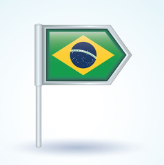 Flag set of brazil, vector illustration