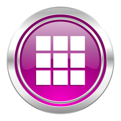 thumbnails grid violet icon gallery sign