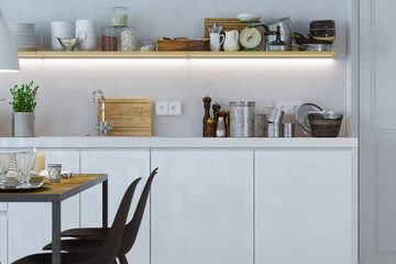 Frontansicht moderne Küche