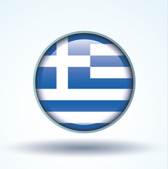 Flag set of greece, vector illustration