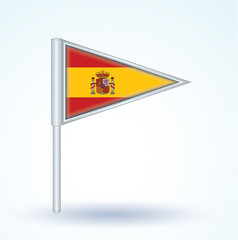 Flag set of spain, vector illustration