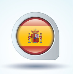Flag set of spain, vector illustration