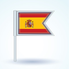 Flag set of spain, vector illustration