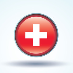 Flag set of switzerland, vector illustration